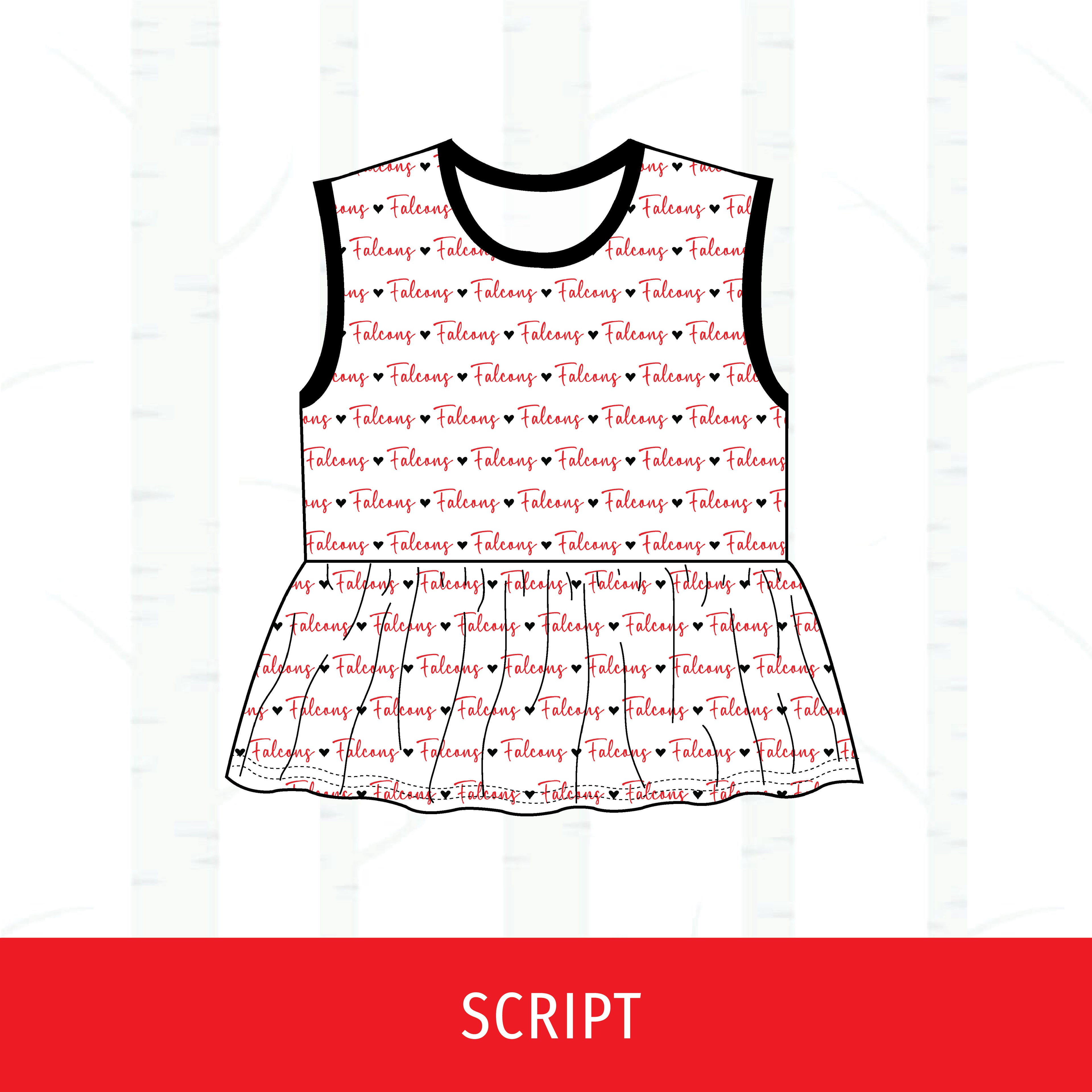 Denman Falcons Peplum Tank
