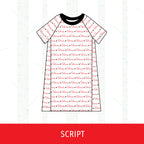 Denman Falcons Short Sleeve Raglan Dress