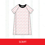 Denman Falcons Short Sleeve Raglan Dress