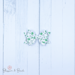 Doodle Shamrocks Blossom Bow