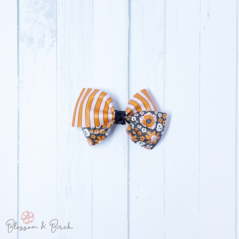 Floral Skulls Abby Bow