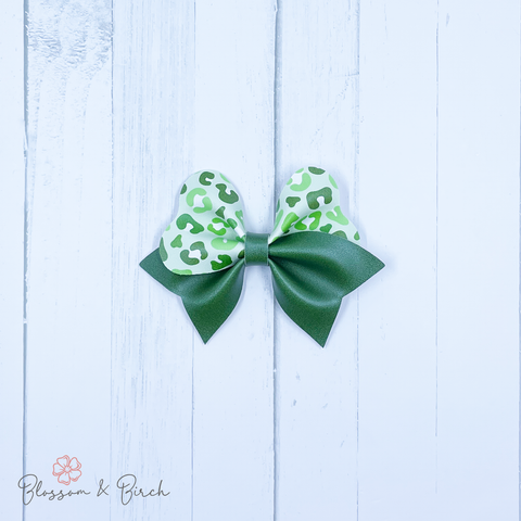 Green Cheetah Magnolia Bow