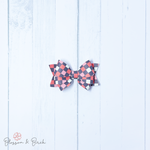 Halloween Checkered Blossom Bow