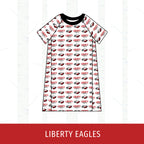 Liberty Eagles Short Sleeve Raglan Dress