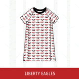 Liberty Eagles Short Sleeve Raglan Dress