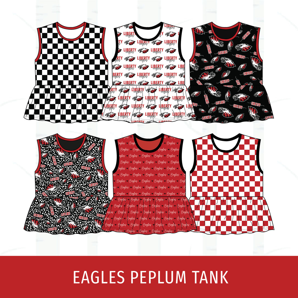 Liberty Eagles Peplum Tank