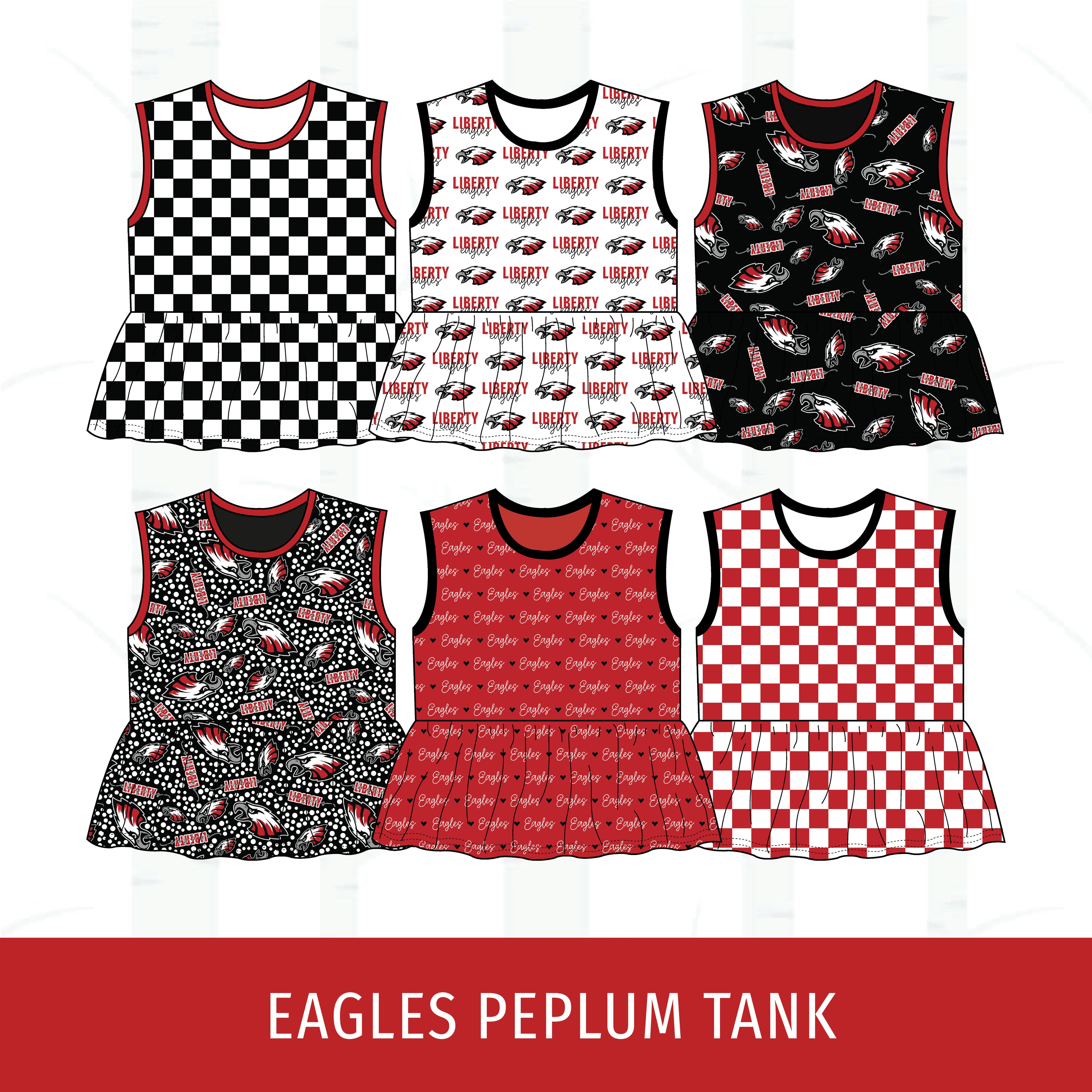 Liberty Eagles Peplum Tank