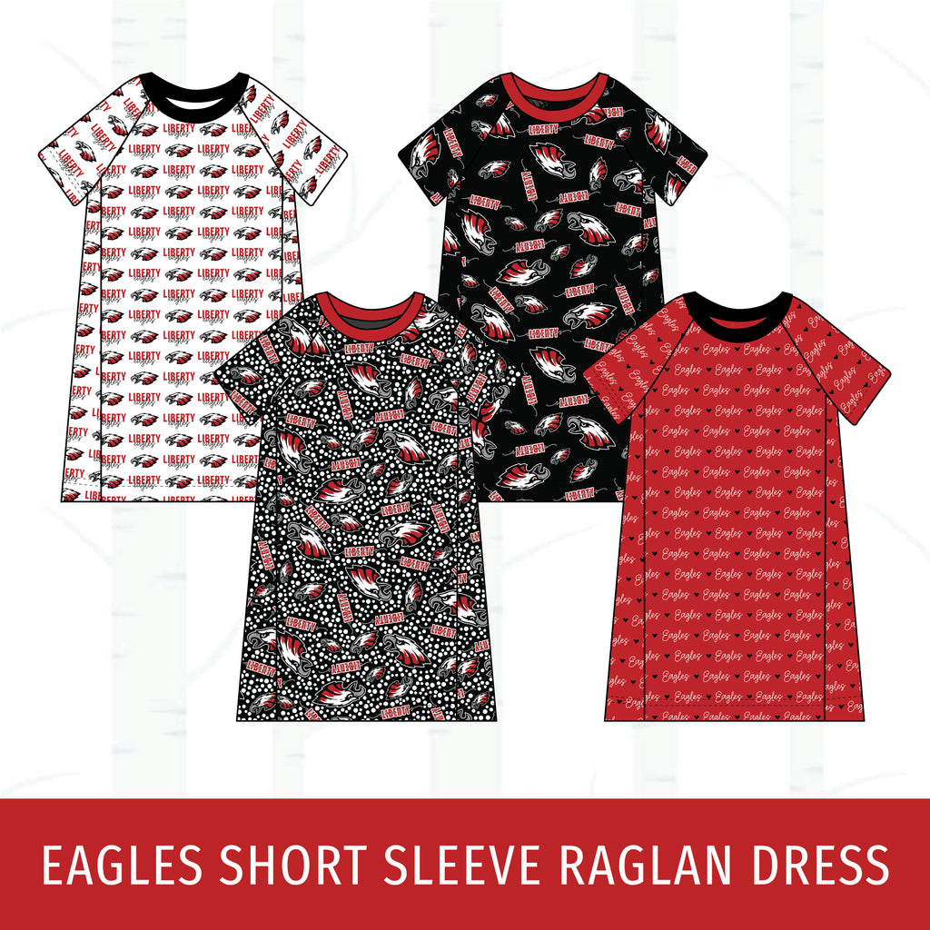Liberty Eagles Short Sleeve Raglan Dress