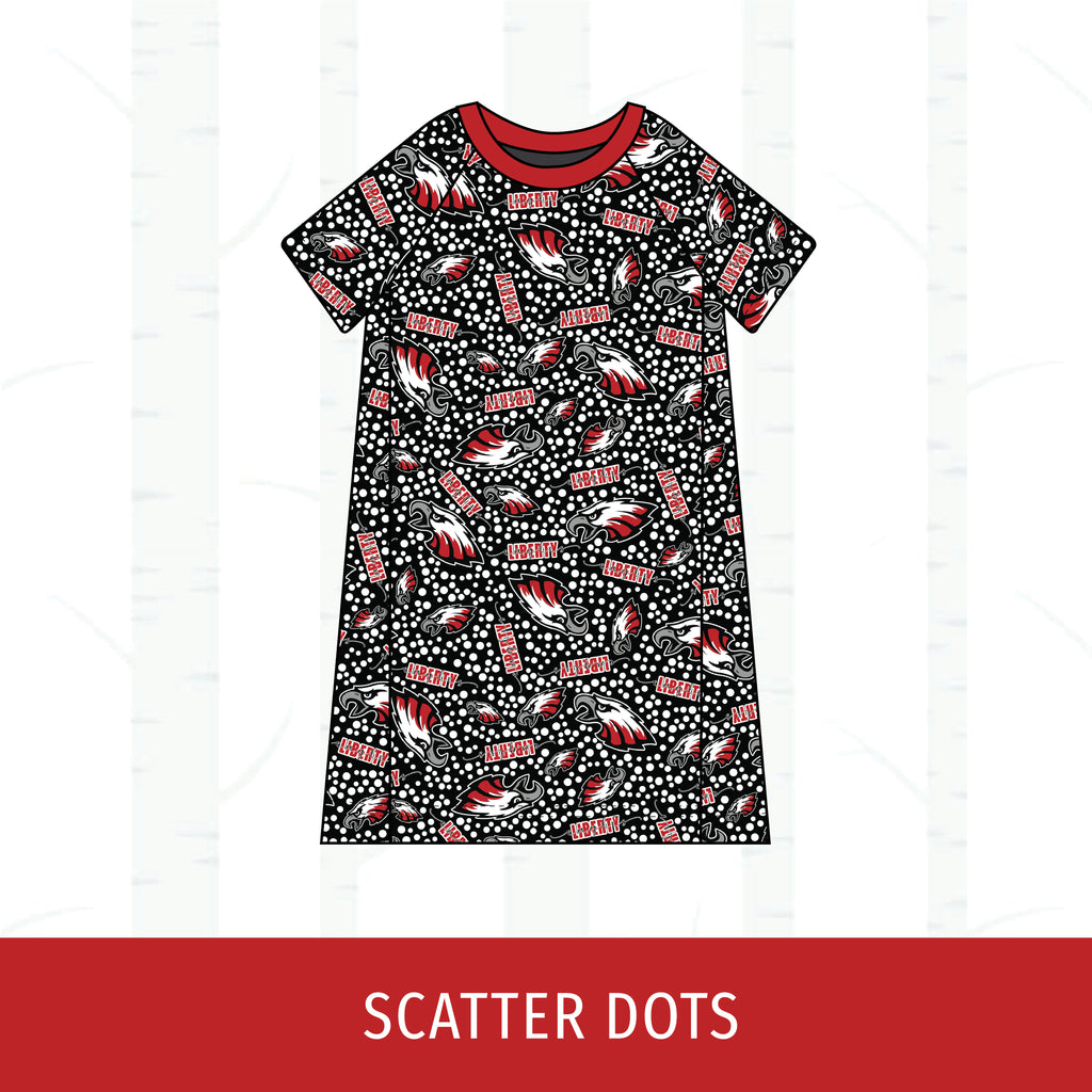 Liberty Eagles Short Sleeve Raglan Dress