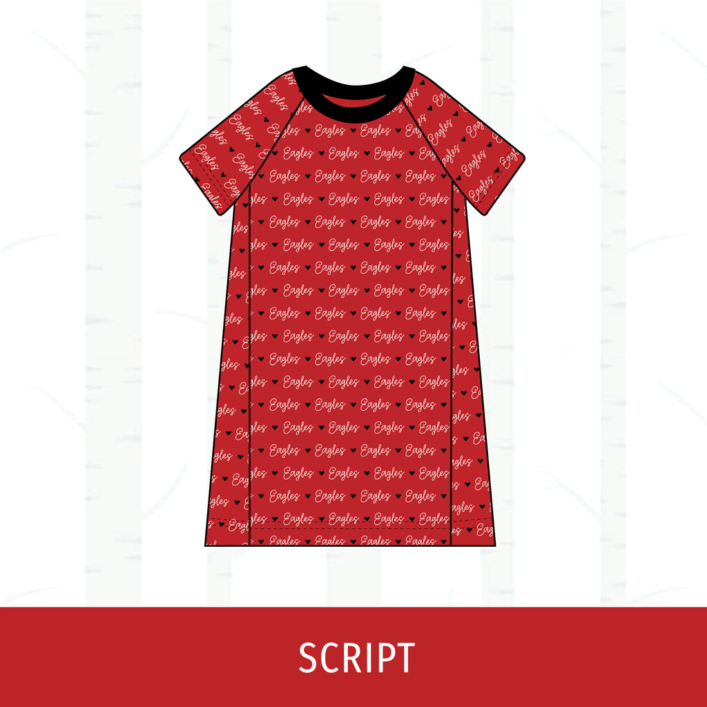 Liberty Eagles Short Sleeve Raglan Dress