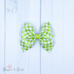 Lime Checkered Amelia Bow