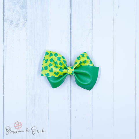 Lime Shamrocks Abby Bow