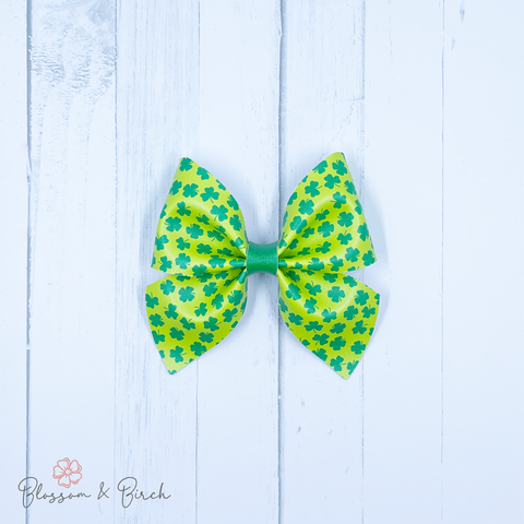 Lime Shamrocks Amelia Bow