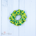 Lime Shamrocks Scrunchie