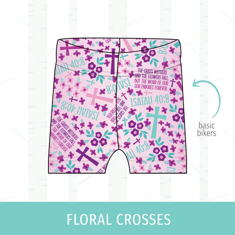 Floral Crosses Basic Bikers