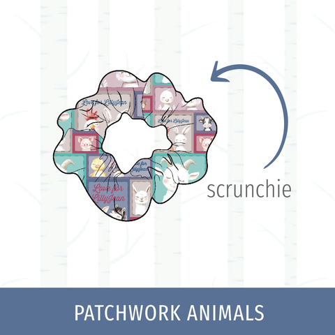 Patchwork Animals Scrunchie