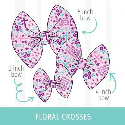 Floral Crosses Bow