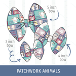 Patchwork Animals Bow