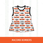 Macomb Bombers Peplum Tank