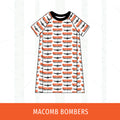 Macomb Bombers Short Sleeve Raglan Dress