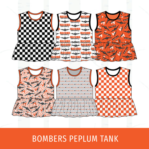 Macomb Bombers Peplum Tank