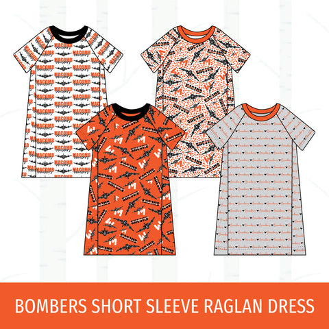 Macomb Bombers Short Sleeve Raglan Dress