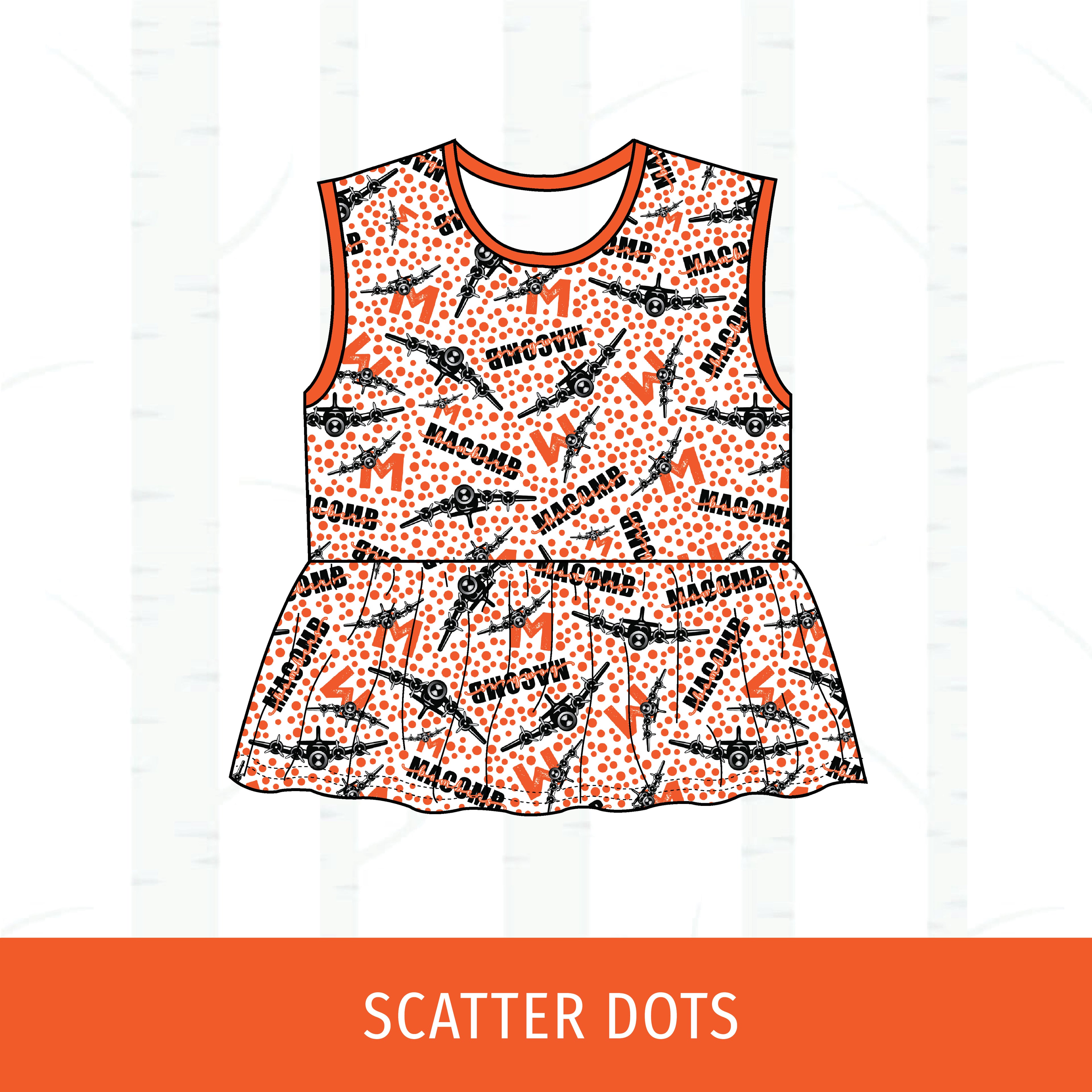 Macomb Bombers Peplum Tank