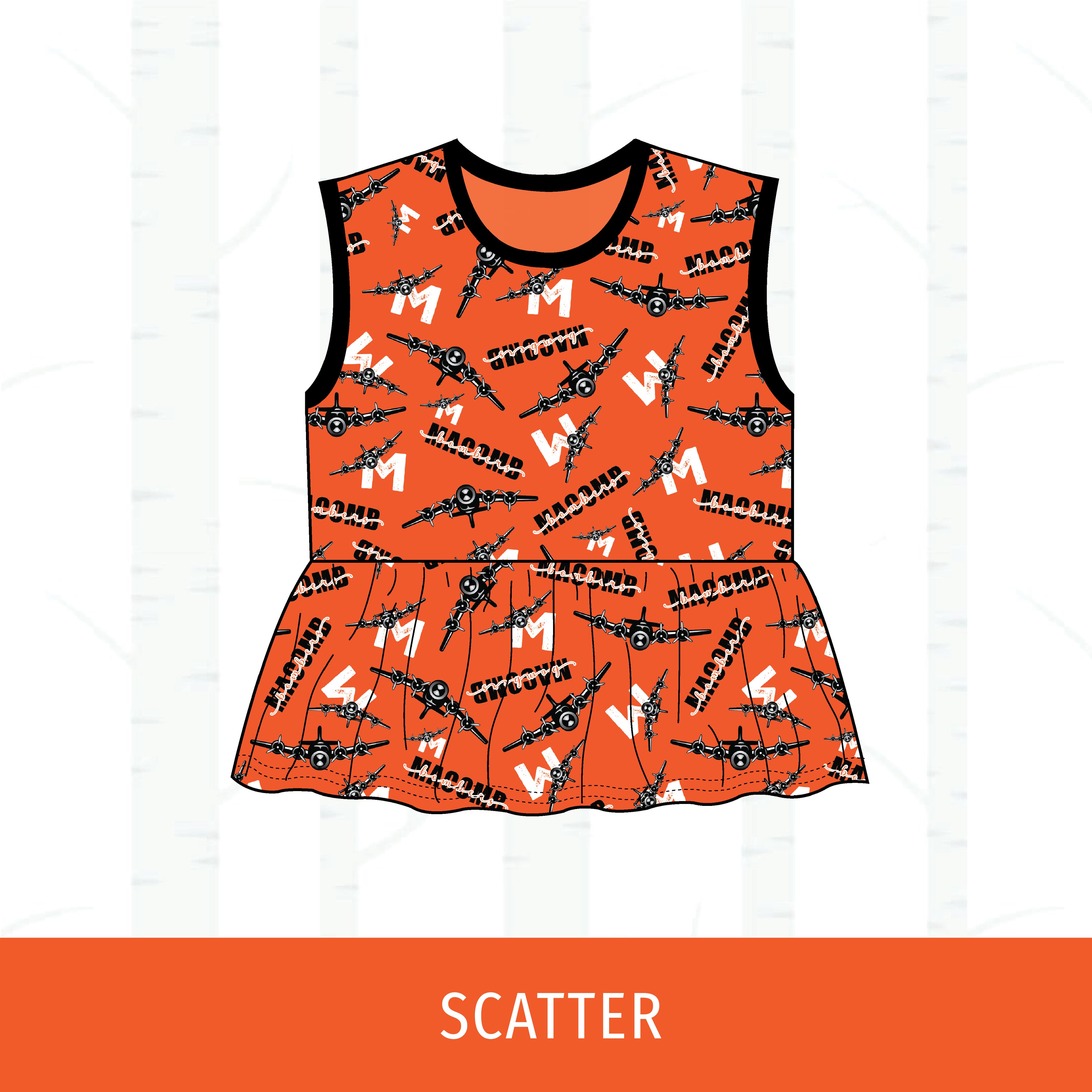 Macomb Bombers Peplum Tank