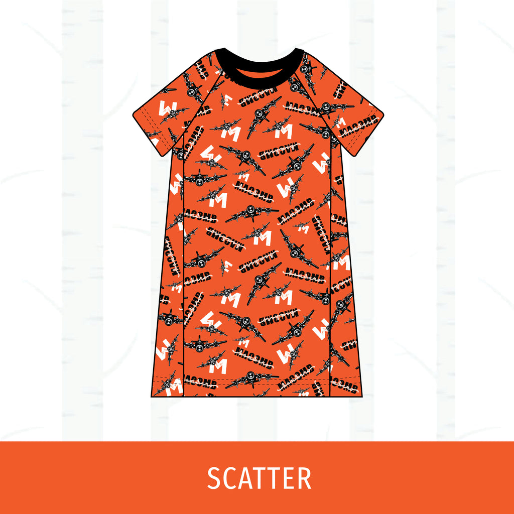 Macomb Bombers Short Sleeve Raglan Dress