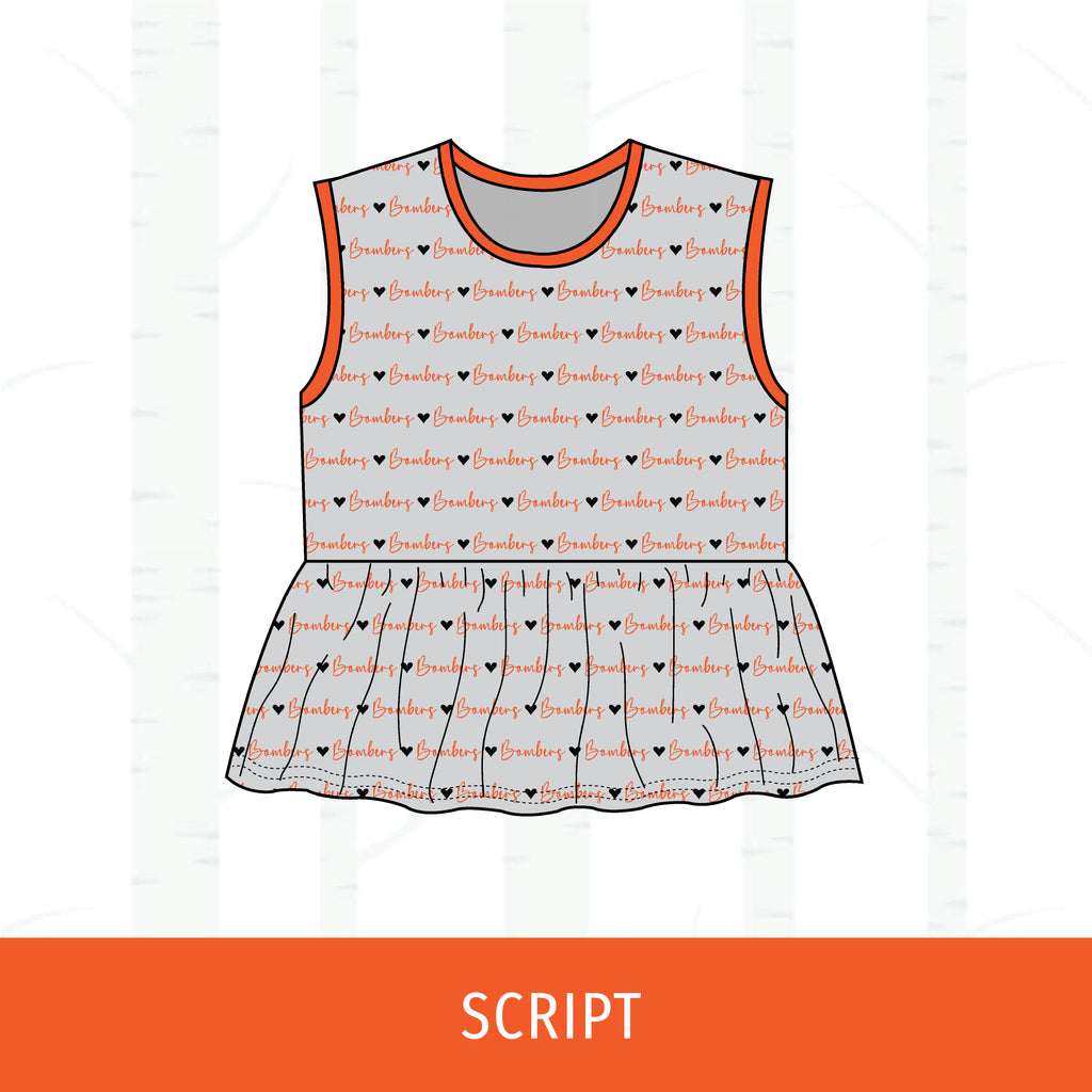 Macomb Bombers Peplum Tank