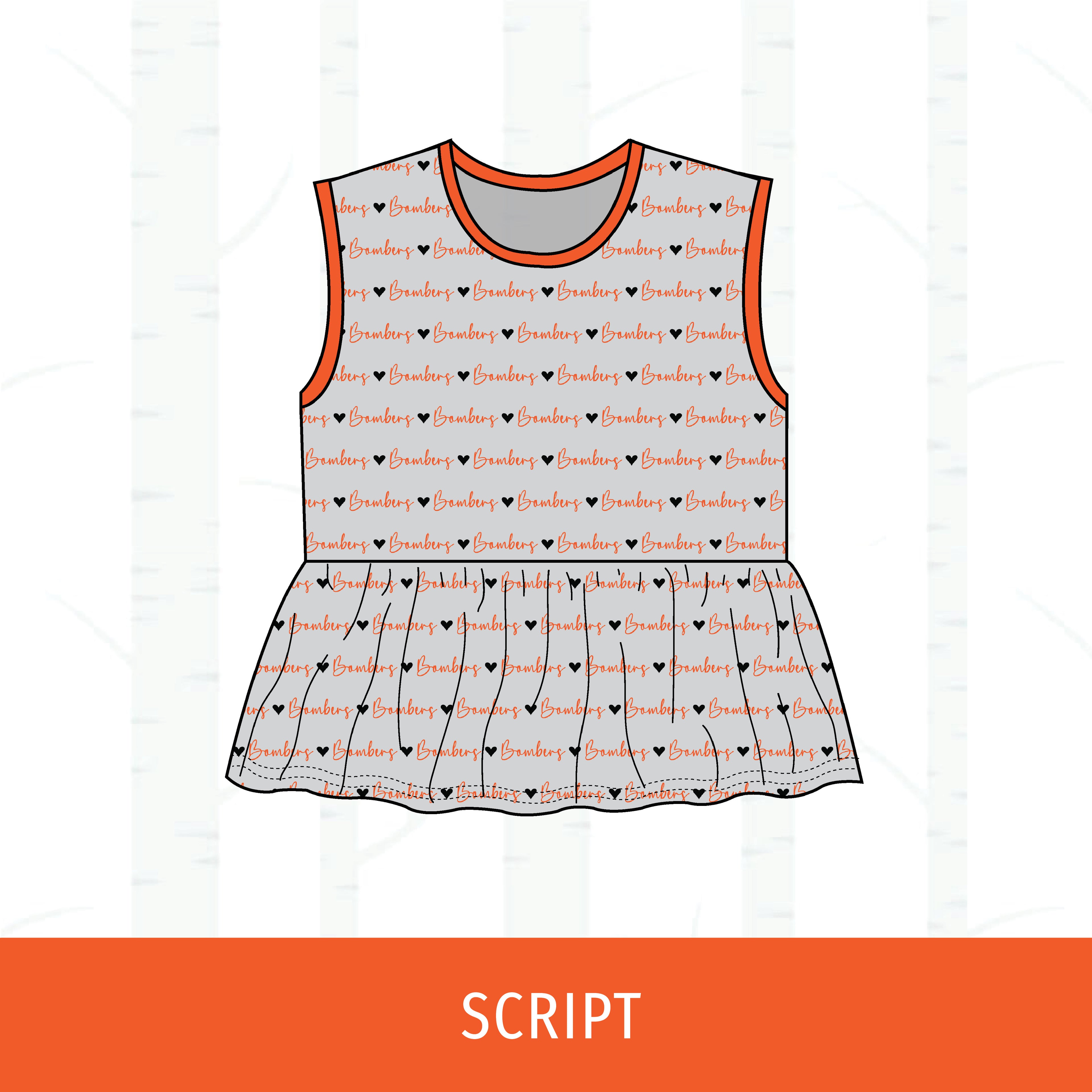 Macomb Bombers Peplum Tank