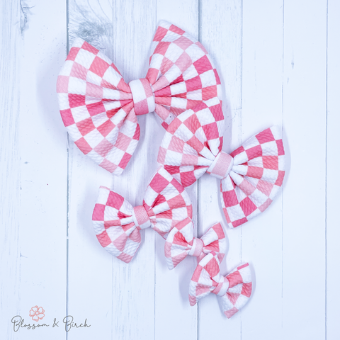 Ombre Checkered Bow