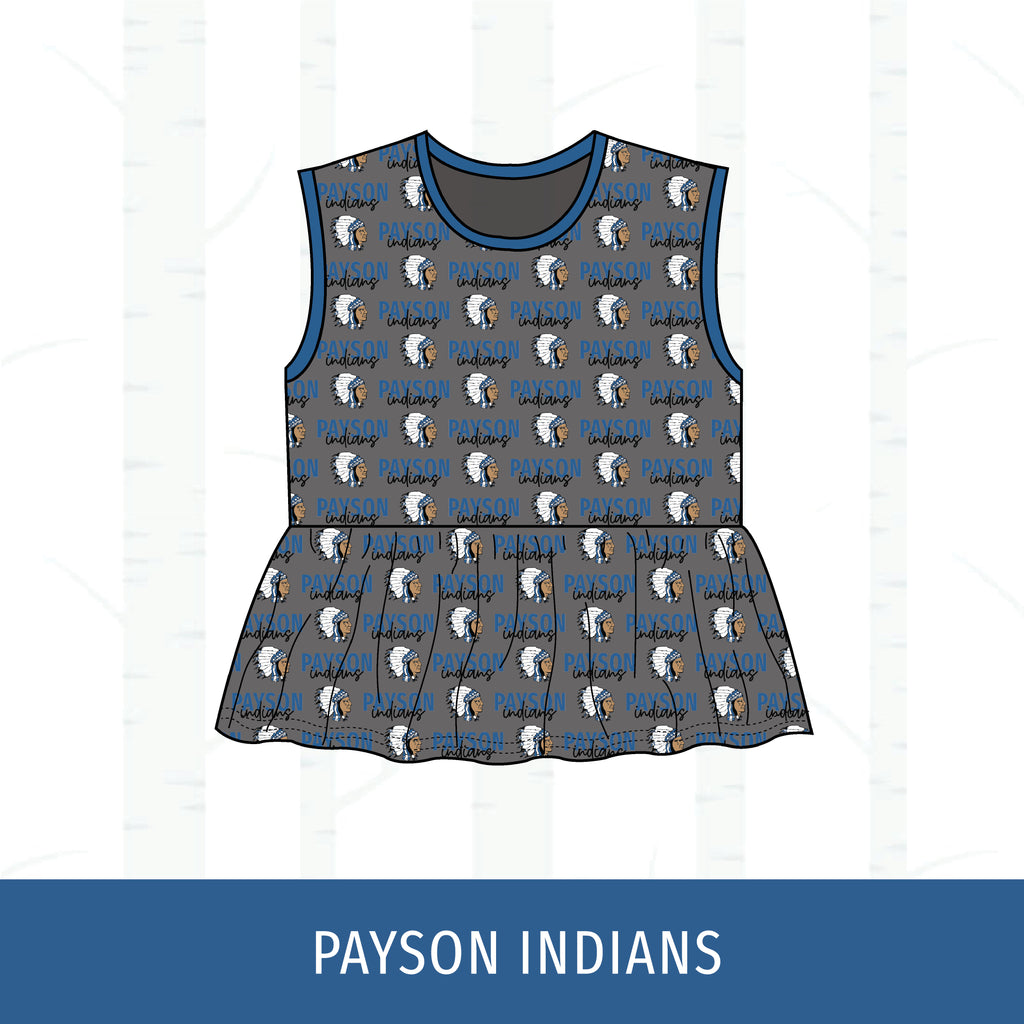 Payson Indians Peplum Tank