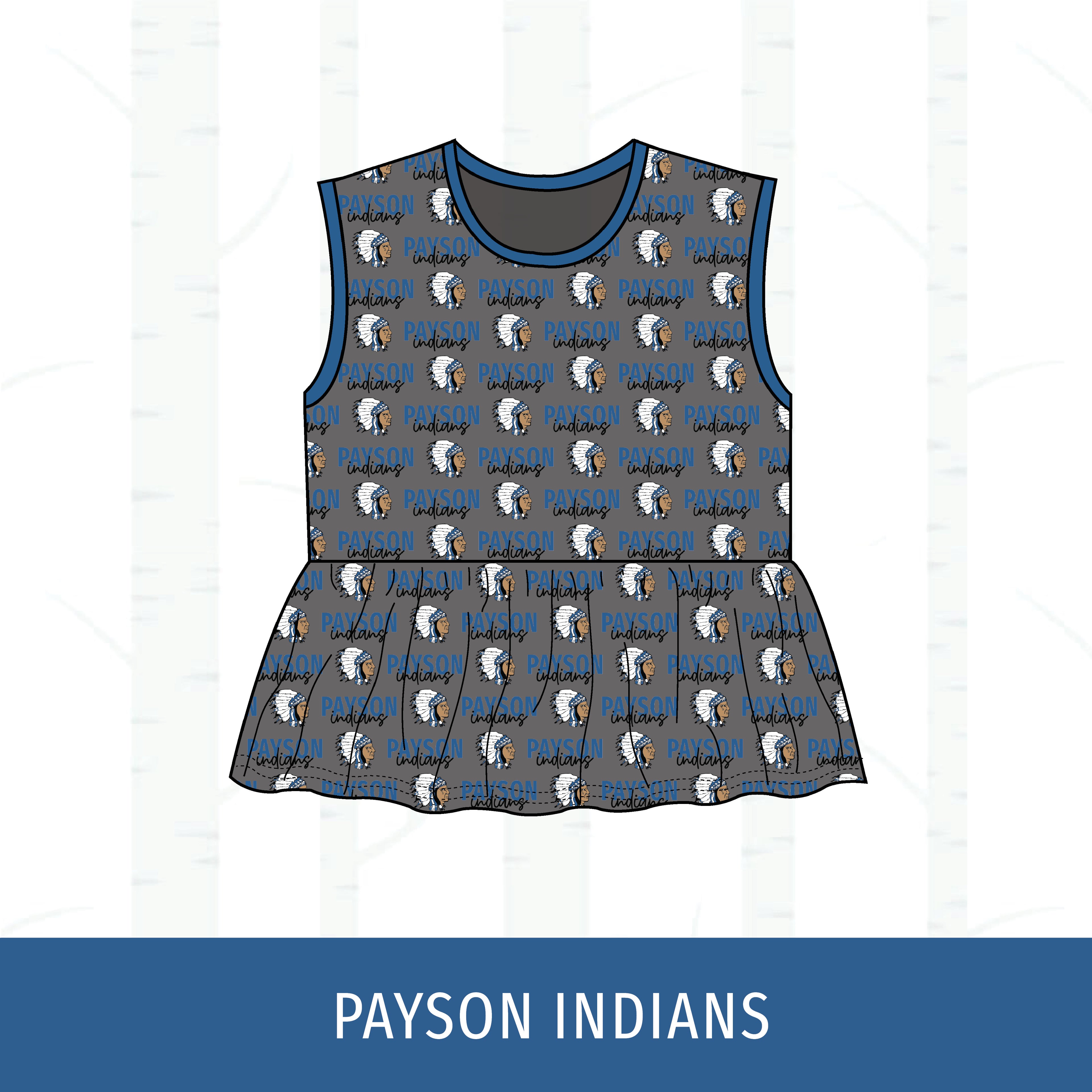 Payson Indians Peplum Tank