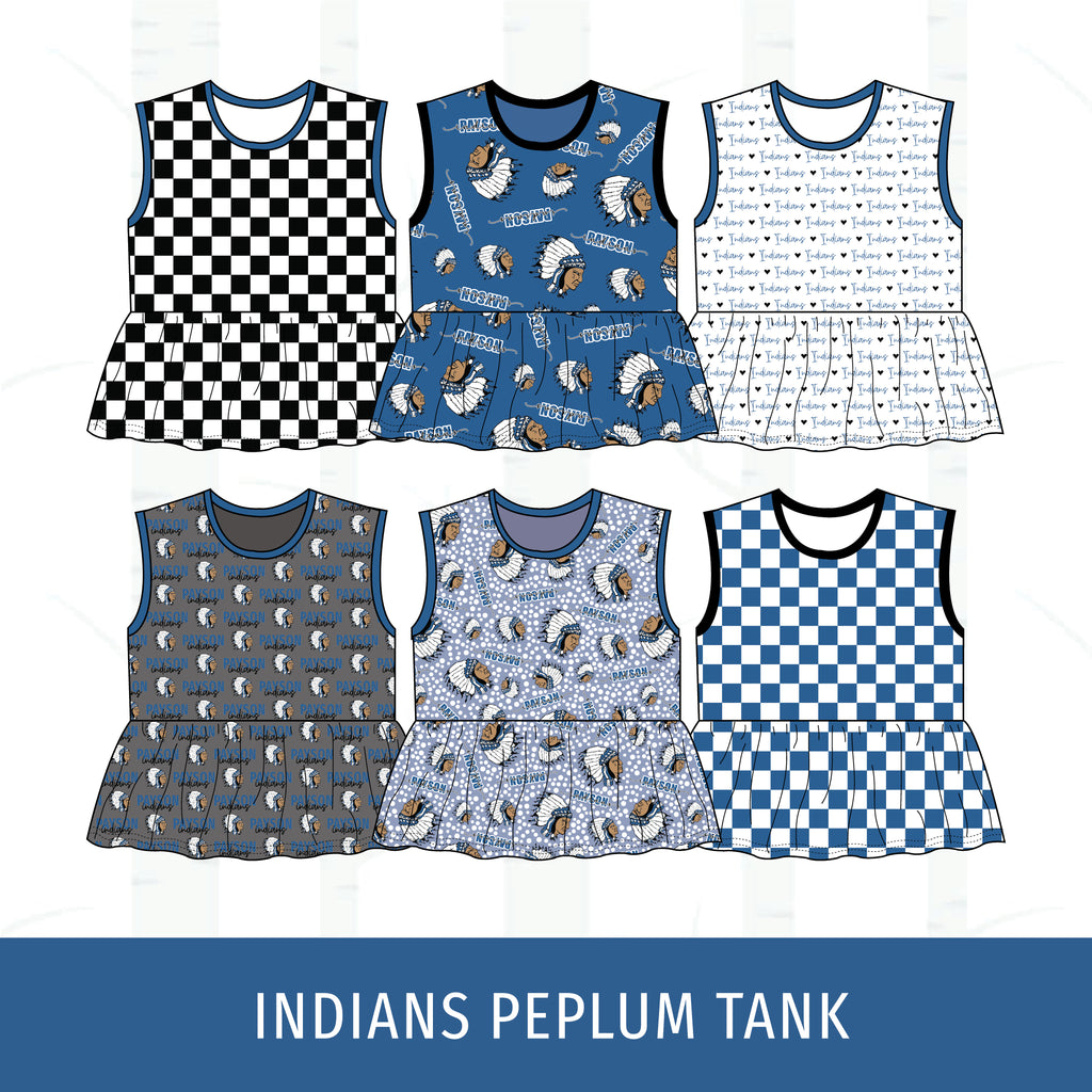 Payson Indians Peplum Tank