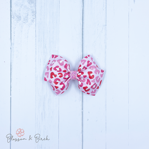 Pink Cheetah Abby Bow