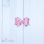 Pink Cheetah Blossom Bow