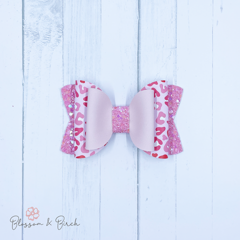 Pink Cheetah Olivia Bow