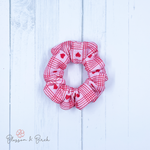 Plaid Hearts Scrunchie