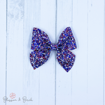 Pretty Patriotic Glitter Amelia Bow