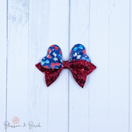 Pretty Patriotic Magnolia Bow