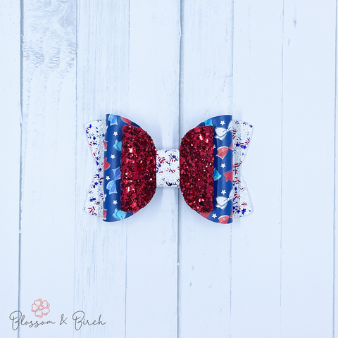 Pretty Patriotic Olivia Bow