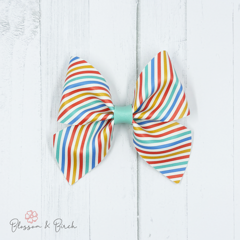 Primary Stripes Amelia Bow