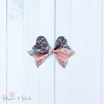 Retro Floral Ghosts Magnolia Bow