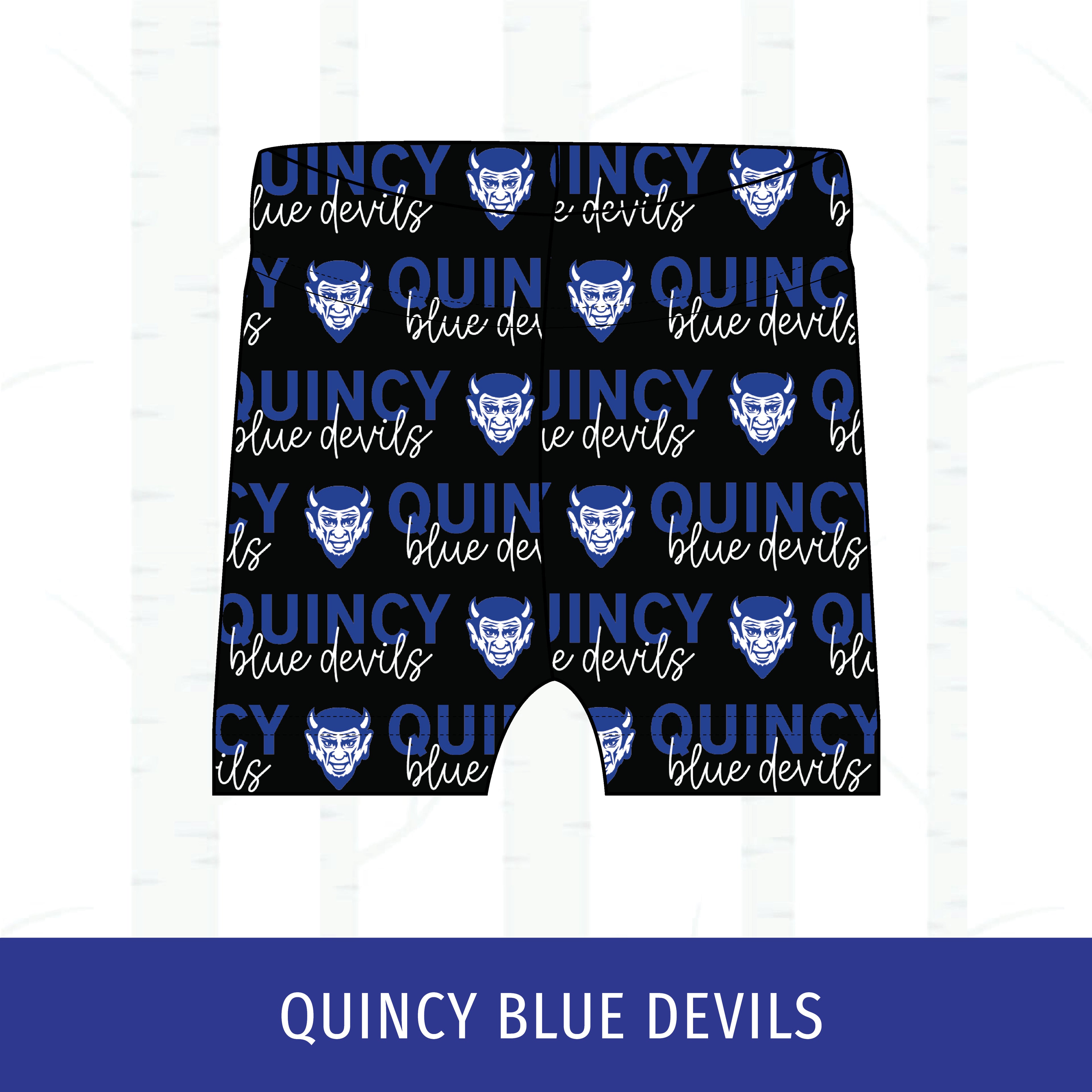 Quincy Blue Devils Two-Tone Bikers