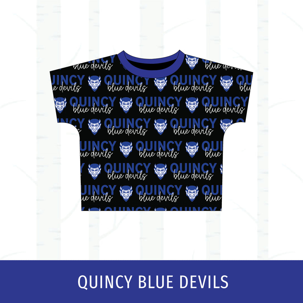 Quincy Blue Devils Boxy T-Shirt