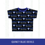 Quincy Blue Devils Boxy T-Shirt