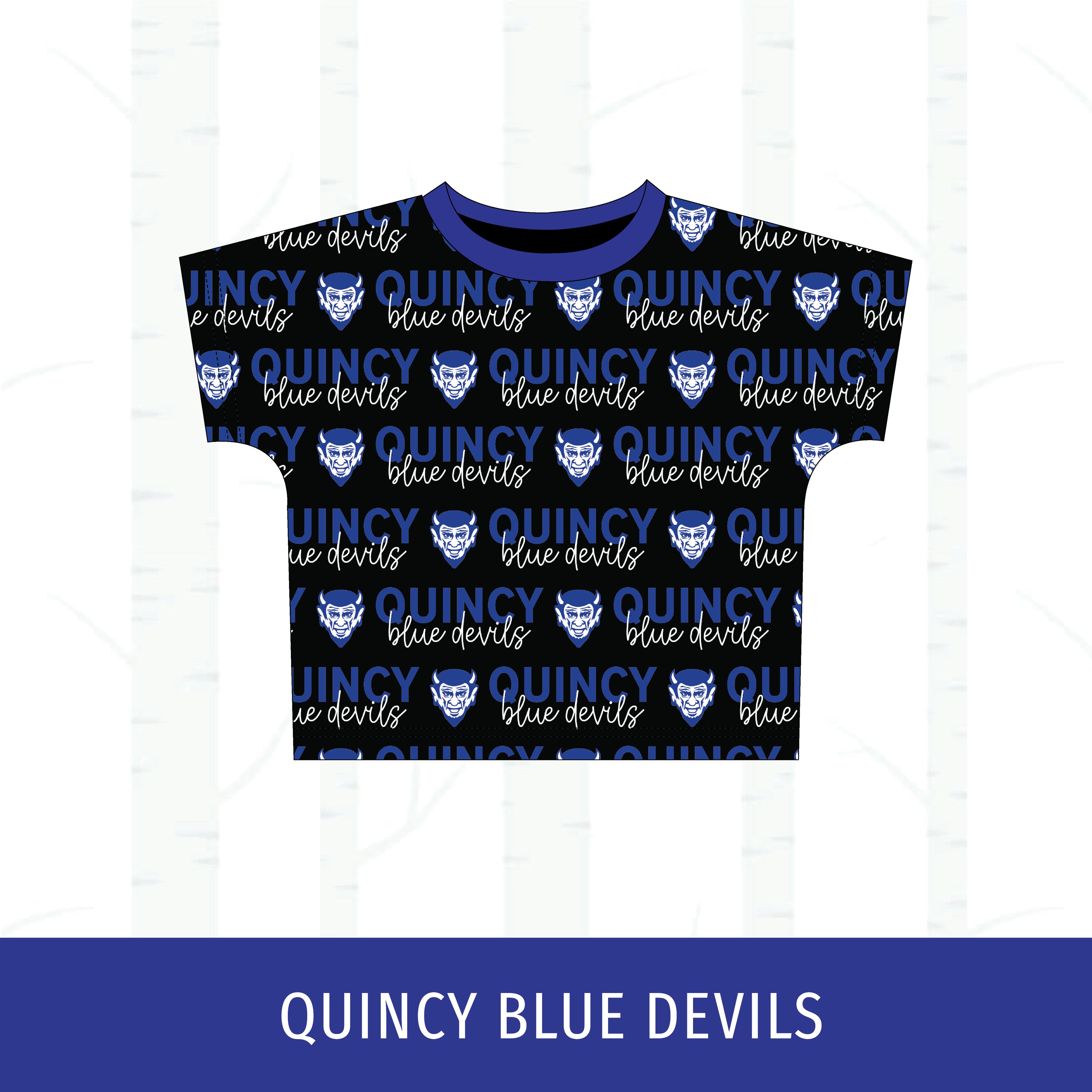 Quincy Blue Devils Boxy T-Shirt