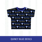 Quincy Blue Devils Boxy T-Shirt