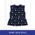 Quincy Blue Devils Peplum Tank